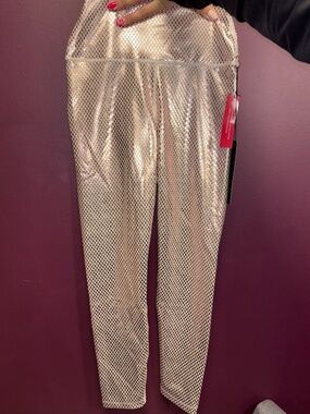 Carbon38 Metallic Scale Mesh Legging – Rose Gold